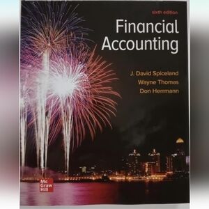 Financial Accounting Textbook - Black Cover with Fireworks